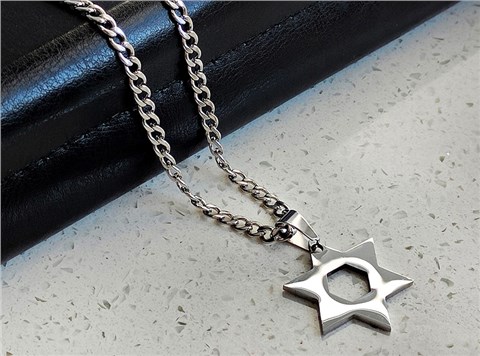 首饰厂家六芒星男士项链 首饰厂家六芒星男士项链